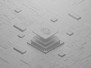 Изометрический процессорный чип 3D Модель