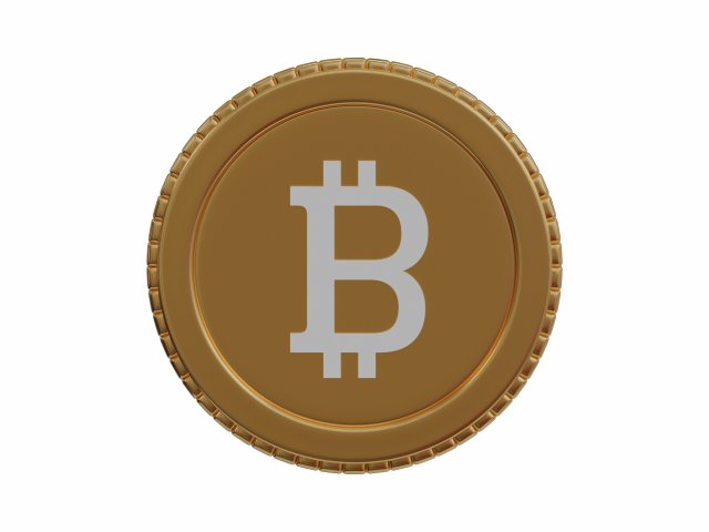 Bitcoin 3D Модель .c4d .max .obj .3ds .fbx .stl .blend 