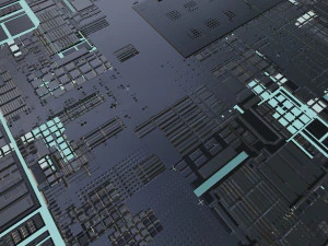 Processor chip 3D Model