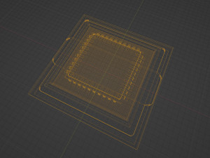Processor chip 3Dモデル
