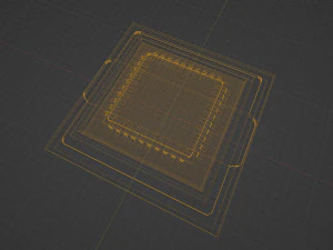 Processor chip 3D Model