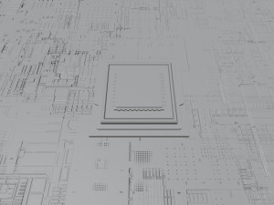 Processor chip 3Dモデル