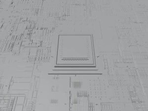 Processor chip 3D Model