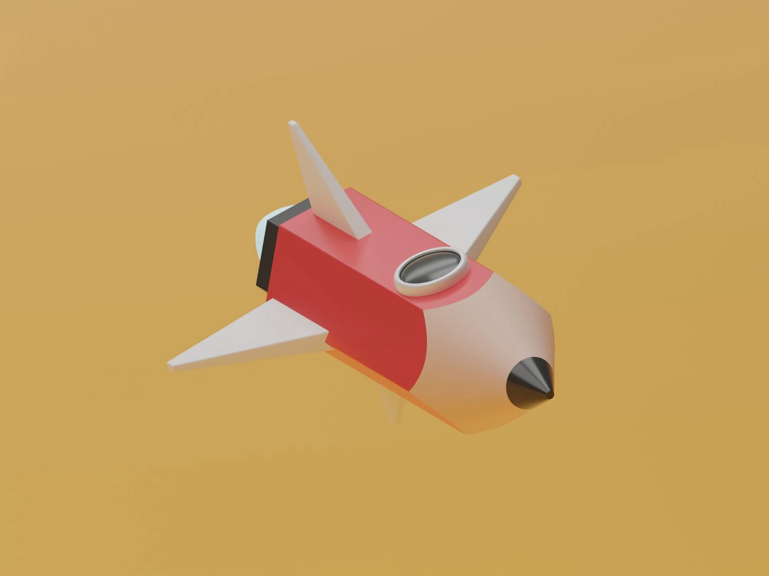 Pencil rocket 3D Model .c4d .max .obj .3ds .fbx .stl .blend 