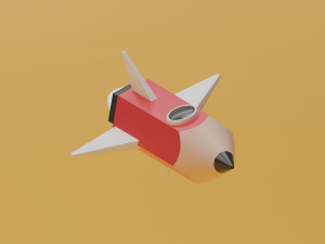 Pencil rocket Model 3D