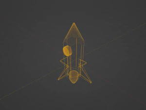 Pencil rocket 3D Model