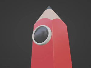 Pencil rocket 3D Model