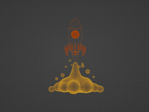 Startup rocket launch Modello 3D