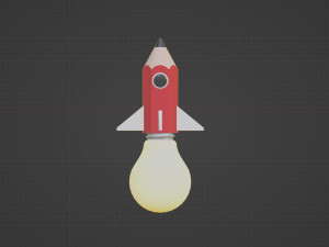 Pencil rocket launch Modelo 3D