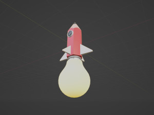 Pencil rocket launch Modelo 3D