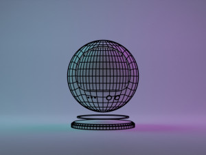 Sci-fi plant in capsule 3D Model