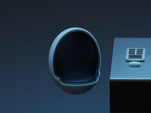 Sci-fi workspace 3D Модель