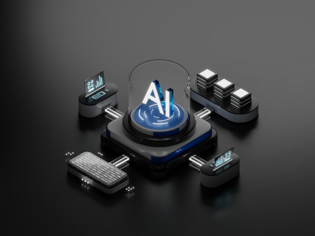 Artificial intelligence server 3D मॉडल .c4d .max .obj .3ds .fbx .stl .blend 