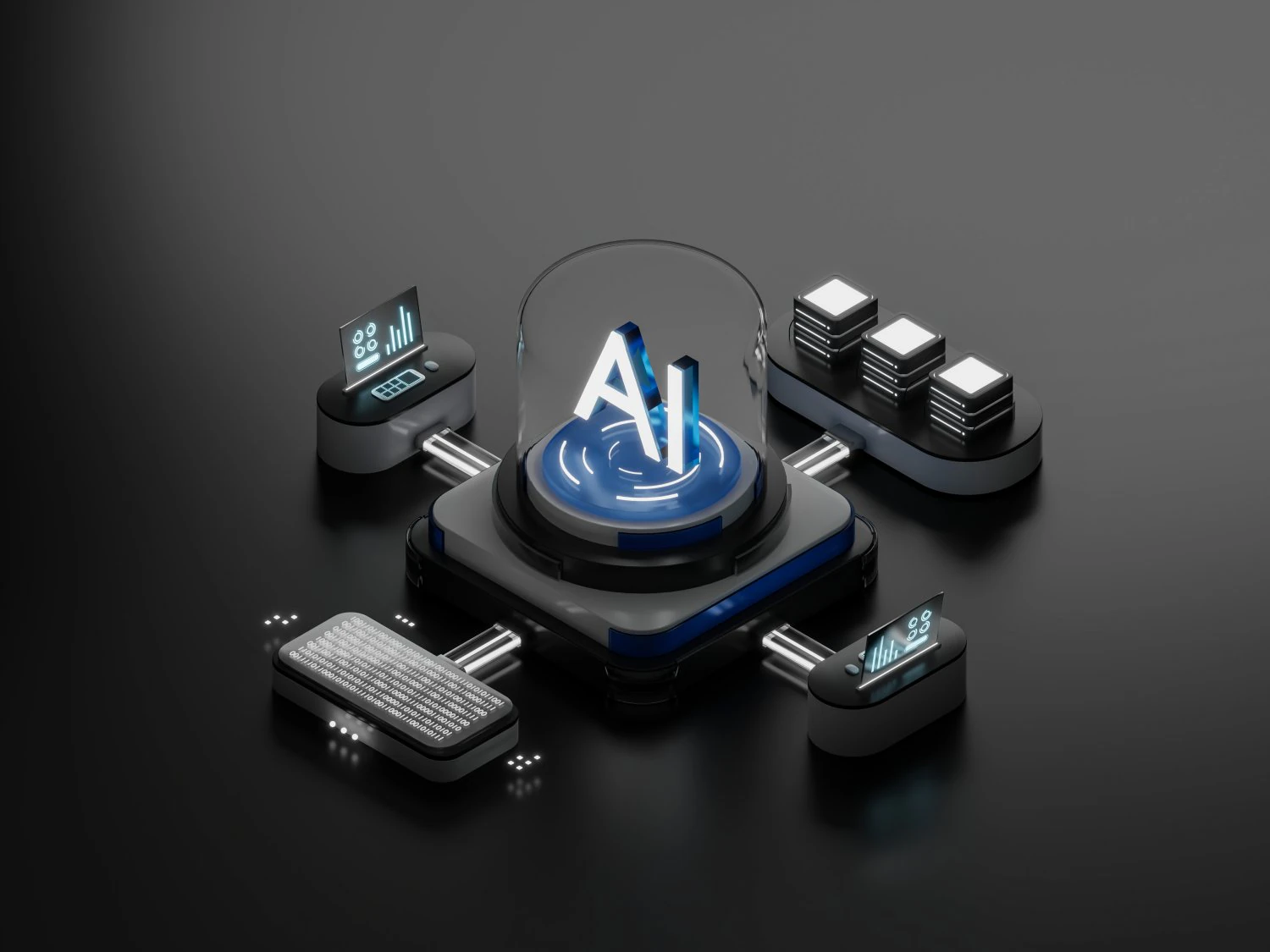 Artificial intelligence server 3D Model .c4d .max .obj .3ds .fbx .stl .blend 
