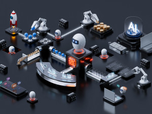 Artificial intelligence operation 3D Model