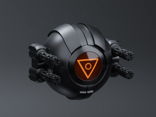 Spherical drone Modèle 3D .c4d .max .obj .3ds .fbx .stl .blend 