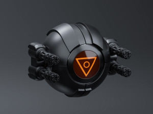 Spherical drone 3D मॉडल