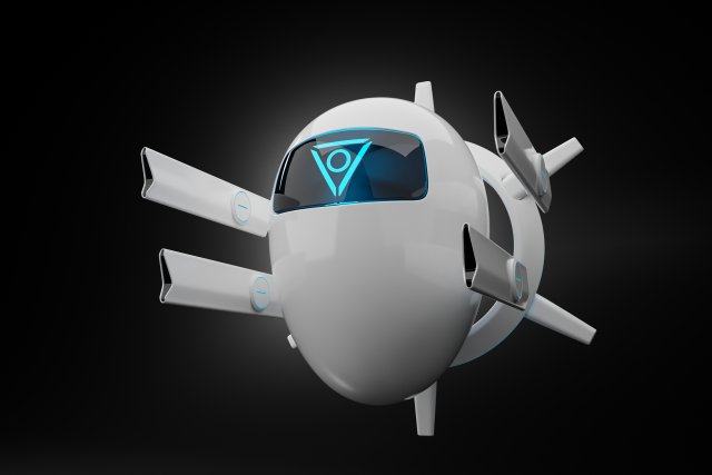 AI drone Model 3D .c4d .max .obj .3ds .fbx .stl .blend 