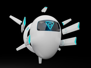 AI drone Model 3D