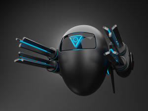 AI drone Model 3D
