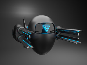 AI drone Model 3D