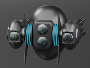 AI drone Model 3D