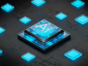 AI processor chip 3D Model