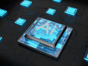 AI processor chip 3D Model