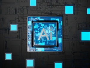 AI processor chip 3D Model