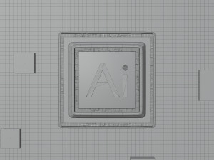 AI processor chip 3D Model