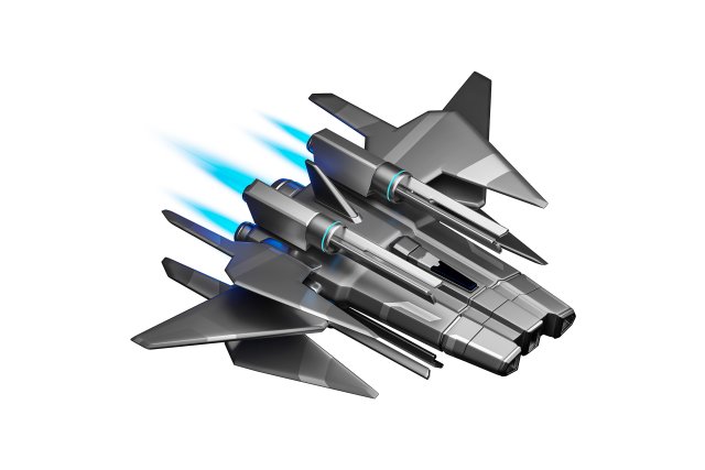 Sci-fi spaceship 3D-Modell .c4d .max .obj .3ds .fbx .stl .blend 