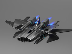 Sci-fi spaceship 3D-Modell