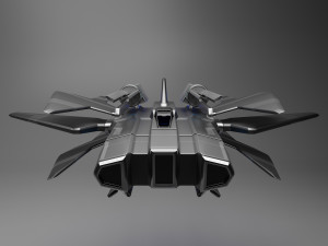 Sci-fi spaceship 3D-Modell