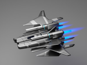 Sci-fi spaceship 3D-Modell