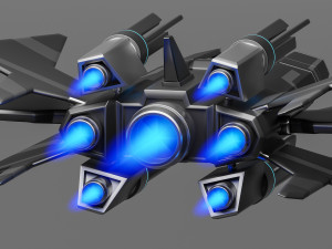 Sci-fi spaceship 3D-Modell