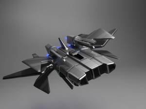 Sci-fi spaceship 3D-Modell