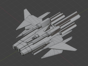 Sci-fi spaceship 3D-Modell
