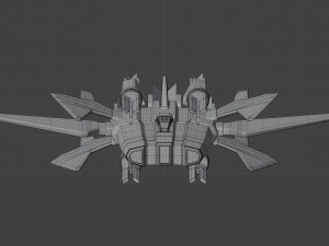 Sci-fi spaceship 3D-Modell
