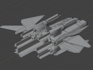Sci-fi spaceship 3D-Modell