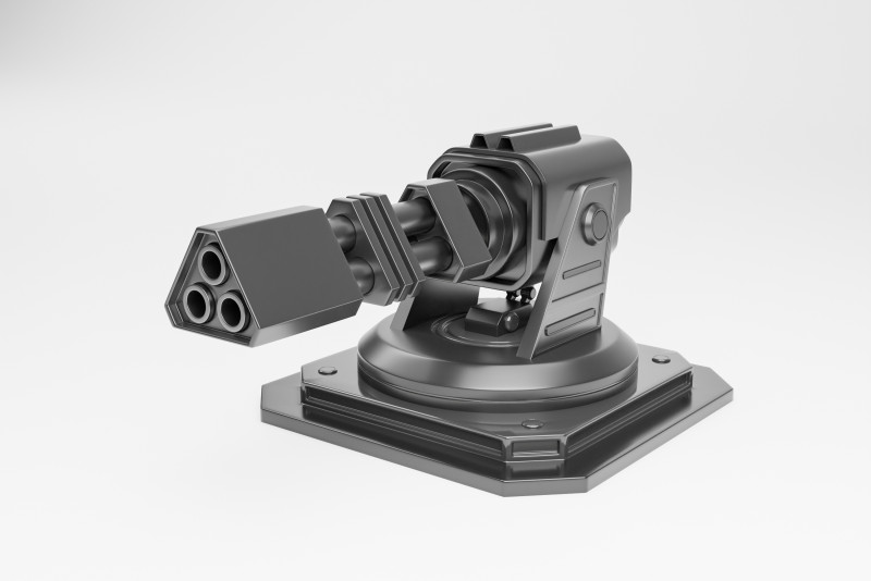 Scifi turret Modèle 3D .c4d .max .obj .3ds .fbx .stl .blend 