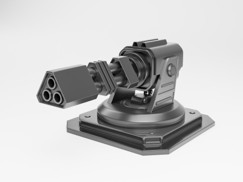 Scifi turret 3D Model