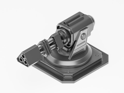 Scifi turret Modèle 3D