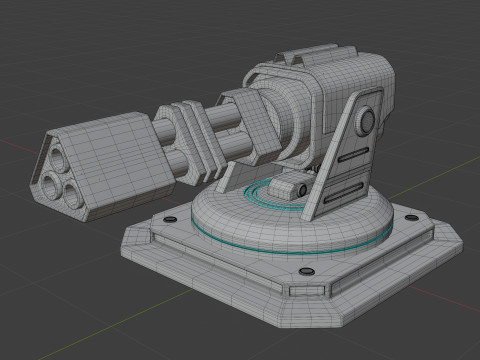 Scifi turret Modèle 3D