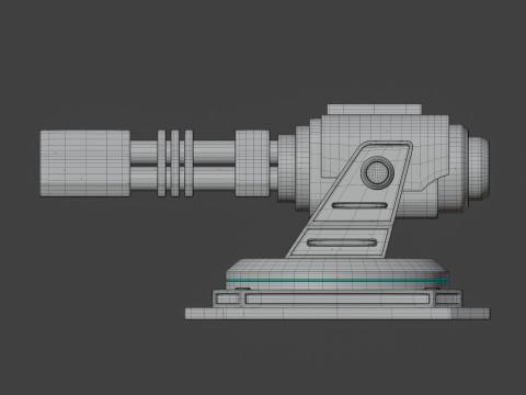 Scifi turret Modèle 3D