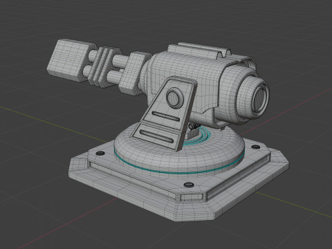 Scifi turret Modèle 3D
