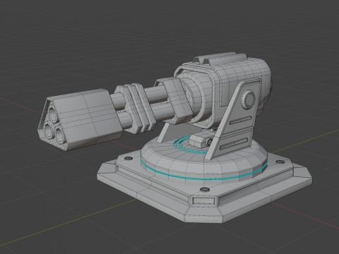 Scifi turret Modèle 3D