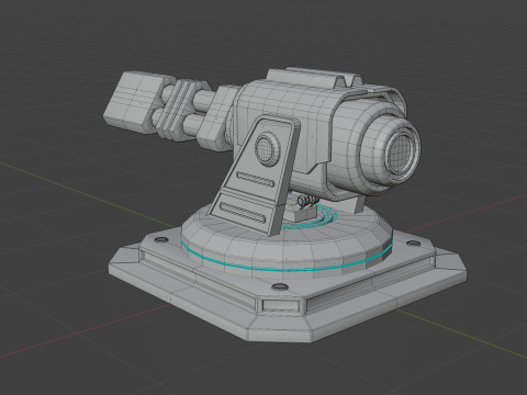 Scifi turret Modèle 3D