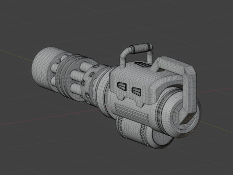 Sci-fi gatling rocket 3D मॉडल