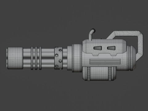 Sci-fi gatling rocket 3D मॉडल