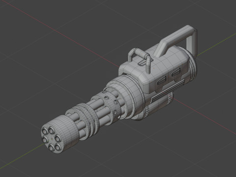Sci-fi gatling rocket 3D मॉडल